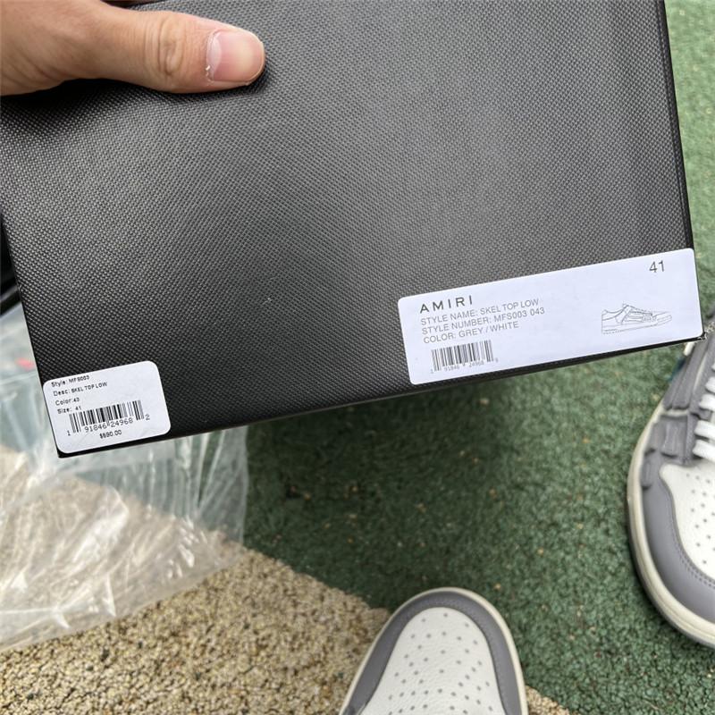 Pk God Amiri Men''s Skel LOW Sneakers GREY retail materials ready to ship